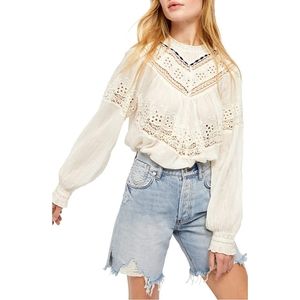 Free People Abigail Victorian Top Size M